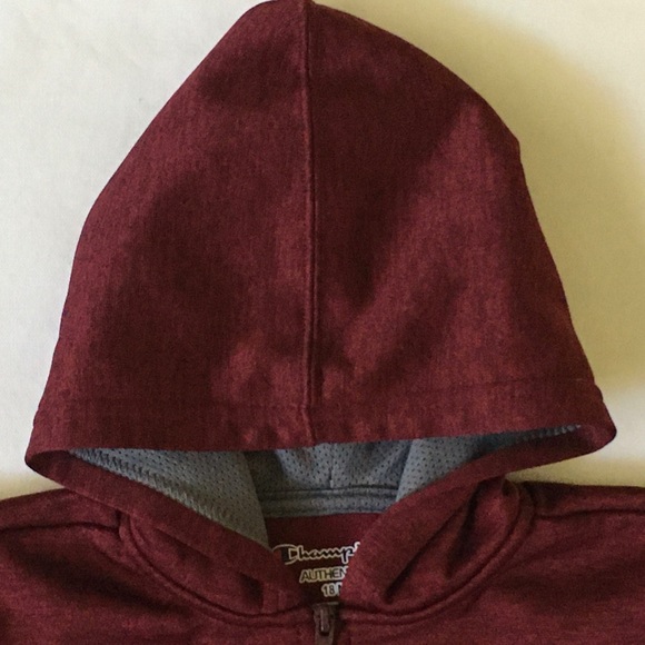 Champion sweatshirt size 18 months burgundy zip up - Picture 3 of 16